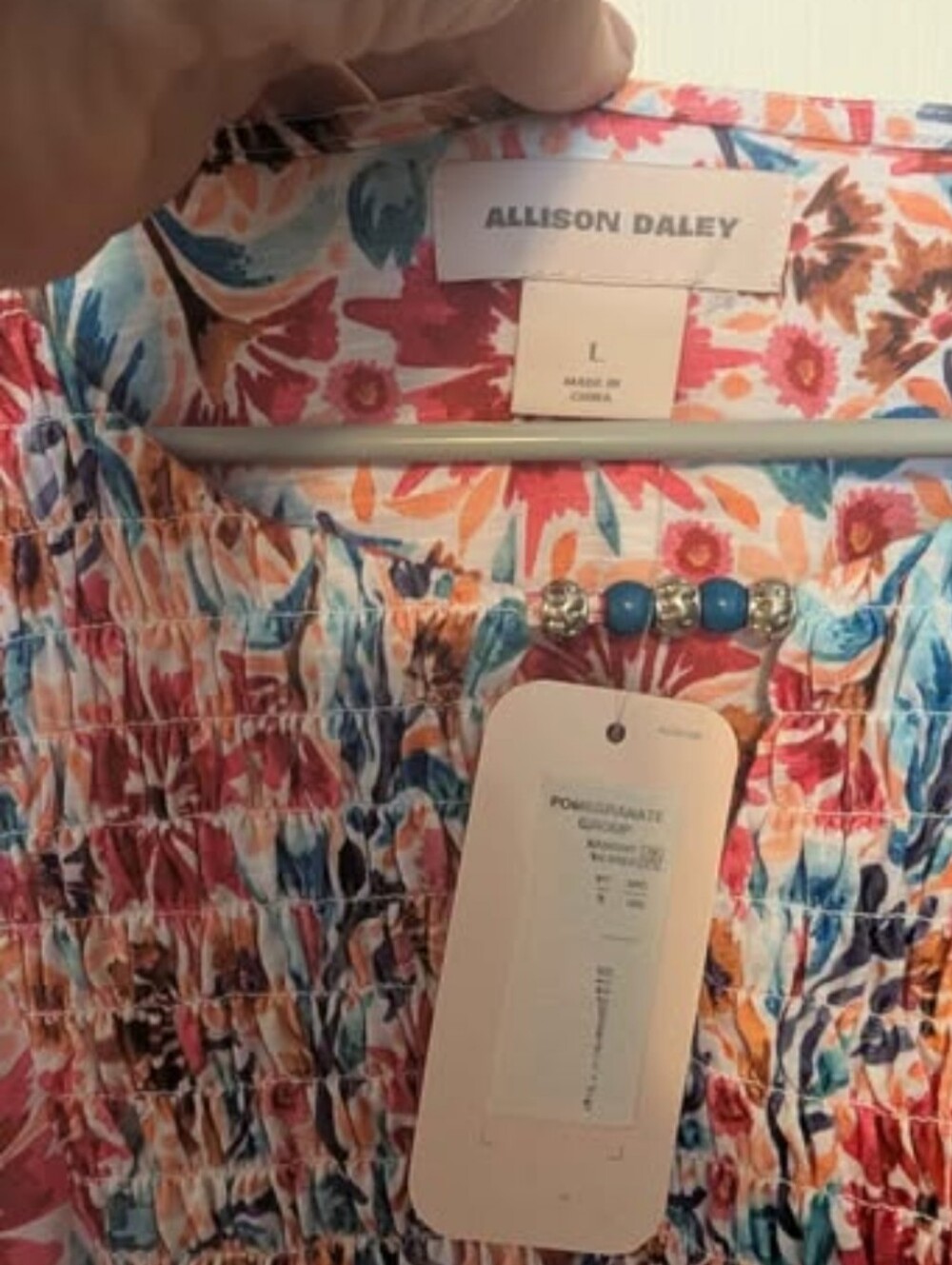 Allison Daley Floral Smocked Top in Multicolor